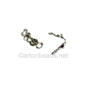Sterling Silver Knot Cover - 3mm - 4pcs Sterling Silver Knot Cover - 3mm - 4pcs